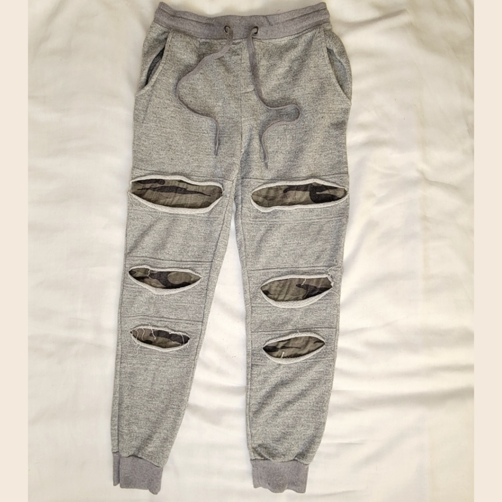 Womens military camo gray sweatpants Size M